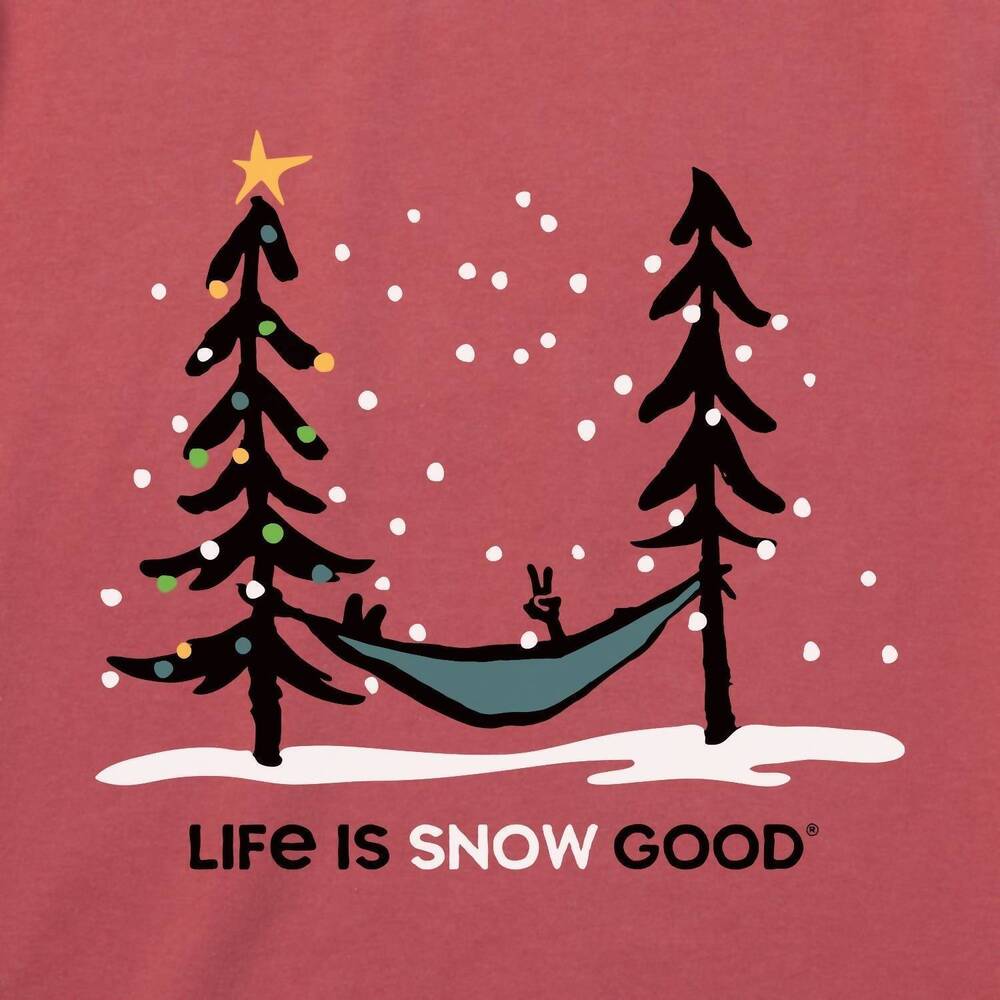 NEW LIFE IS GOOD women's crusher life is snow good hammock tee in faded red - Picture 2 of 2